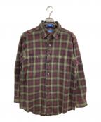 PENDLETONペンドルトン）の古着「チェックネルシャツ」｜カーキ
