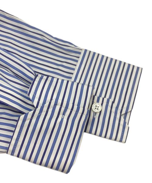 PLAN C（プランシー）Plan C (プランシー) ストライプシャツ ブルー サイズ:36 未使用品の古着・服飾アイテム