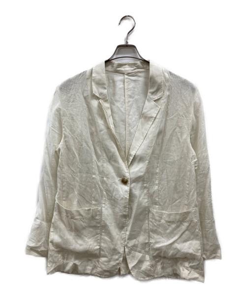 Spick and Span（スピック＆スパン）Spick and Span (スピック＆スパン) ラミーミックスシアージャケット ベージュ サイズ:38の古着・服飾アイテム