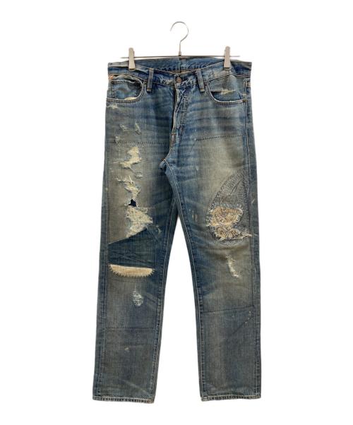 Denim & Supply Ralph Lauren（デニム＆サプライ ラルフローレン）Denim & Supply Ralph Lauren (デニム＆サプライ ラルフローレン) ペイズリー刺し子ジーンズ インディゴ サイズ:31/32の古着・服飾アイテム