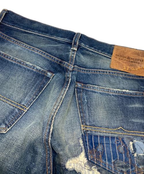 Denim & Supply Ralph Lauren（デニム＆サプライ ラルフローレン）Denim & Supply Ralph Lauren (デニム＆サプライ ラルフローレン) リペアデニムパンツ インディゴ サイズ:31/32の古着・服飾アイテム