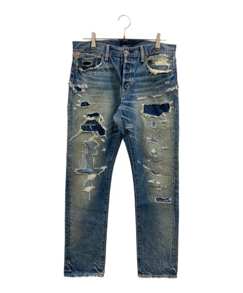Denim & Supply Ralph Lauren（デニム＆サプライ ラルフローレン）Denim & Supply Ralph Lauren (デニム＆サプライ ラルフローレン) スリムフィットダメージジーンズ インディゴ サイズ:31/30の古着・服飾アイテム