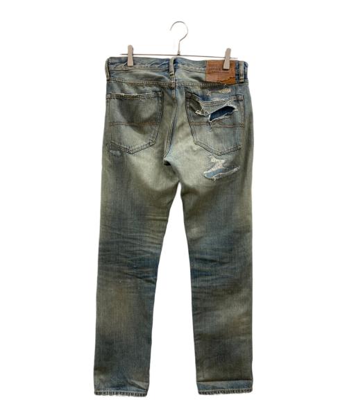 Denim & Supply Ralph Lauren（デニム＆サプライ ラルフローレン）Denim & Supply Ralph Lauren (デニム＆サプライ ラルフローレン) スリムフィット刺し子ダメージジーンズ インディゴ サイズ:31/32の古着・服飾アイテム