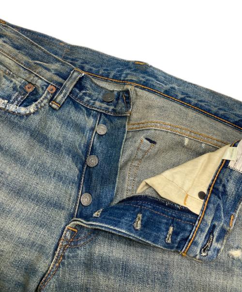 Denim & Supply Ralph Lauren（デニム＆サプライ ラルフローレン）Denim & Supply Ralph Lauren (デニム＆サプライ ラルフローレン) スリムフィット刺し子ダメージジーンズ インディゴ サイズ:31/32の古着・服飾アイテム