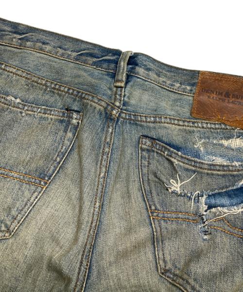 Denim & Supply Ralph Lauren（デニム＆サプライ ラルフローレン）Denim & Supply Ralph Lauren (デニム＆サプライ ラルフローレン) スリムフィット刺し子ダメージジーンズ インディゴ サイズ:31/32の古着・服飾アイテム