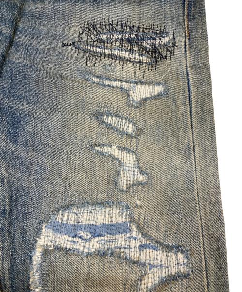 Denim & Supply Ralph Lauren（デニム＆サプライ ラルフローレン）Denim & Supply Ralph Lauren (デニム＆サプライ ラルフローレン) スリムフィット刺し子ダメージジーンズ インディゴ サイズ:31/32の古着・服飾アイテム