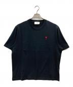 amiアミ）の古着「ブラック オーガニックコットン Ami de Coeur Tシャツ」｜ブラック
