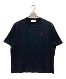 ami（アミ）の古着「ブラック オーガニックコットン Ami de Coeur Tシャツ」｜ブラック