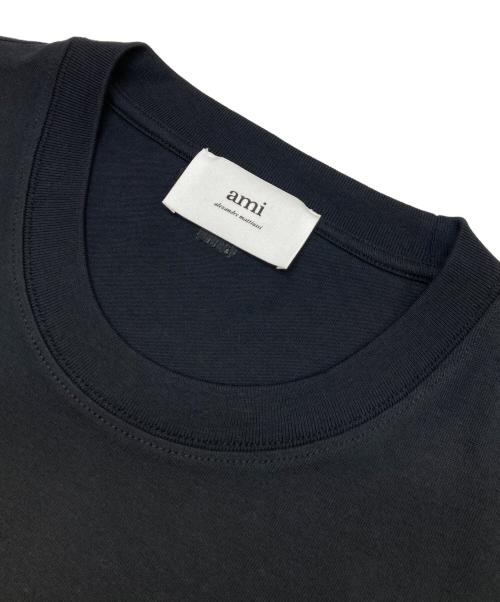 ami（アミ）ami (アミ) ブラック オーガニックコットン Ami de Coeur Tシャツ ブラック サイズ:M 未使用品の古着・服飾アイテム
