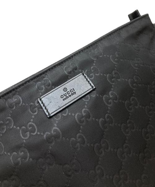 GUCCI（グッチ）GUCCI (グッチ) GG柄ショルダーバッグ ブラックの古着・服飾アイテム