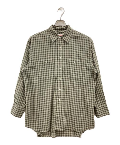 Spick and Span（スピック＆スパン）Spick and Span (スピック＆スパン) コットンボイルチェックシャツ グリーン サイズ:不明（実寸参照）の古着・服飾アイテム