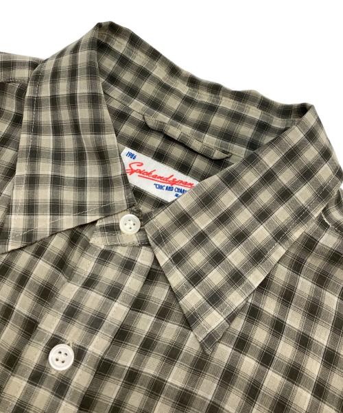 Spick and Span（スピック＆スパン）Spick and Span (スピック＆スパン) コットンボイルチェックシャツ グリーン サイズ:不明（実寸参照）の古着・服飾アイテム