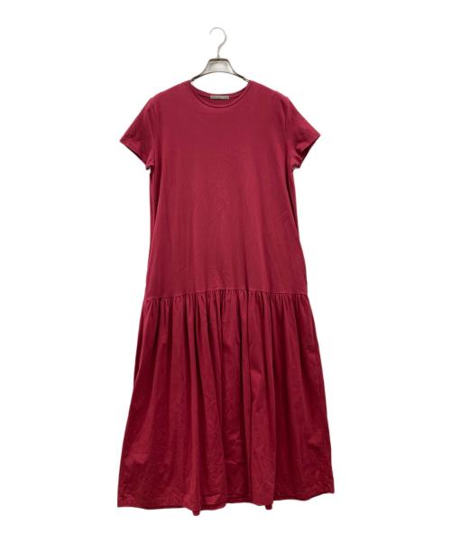 heliopole（エリオポール）heliopole (エリオポール) COTTON JERSEY DRESS ピンク サイズ:38の古着・服飾アイテム