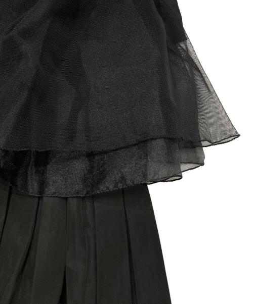 MARILYN MOON（マリリンムーン）MARILYN MOON (マリリンムーン) ラッフルプリーツレイヤードドレス ブラック サイズ:不明（実寸参照）の古着・服飾アイテム