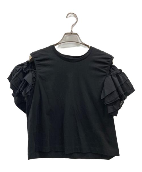 MARILYN MOON（マリリンムーン）MARILYN MOON (マリリンムーン) gather t-shirt ブラック サイズ:不明（実寸参照）の古着・服飾アイテム