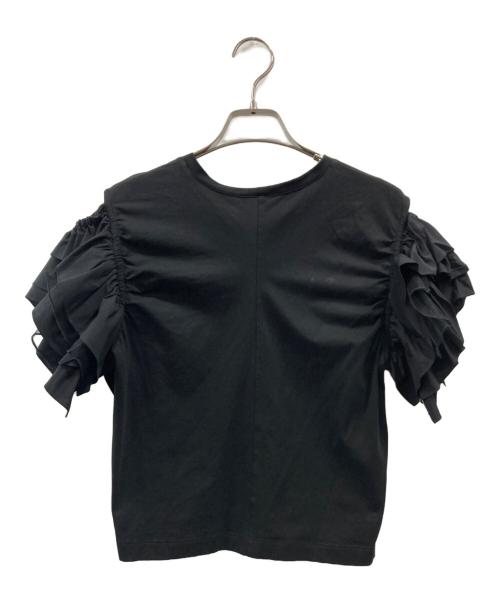MARILYN MOON（マリリンムーン）MARILYN MOON (マリリンムーン) gather t-shirt ブラック サイズ:不明（実寸参照）の古着・服飾アイテム