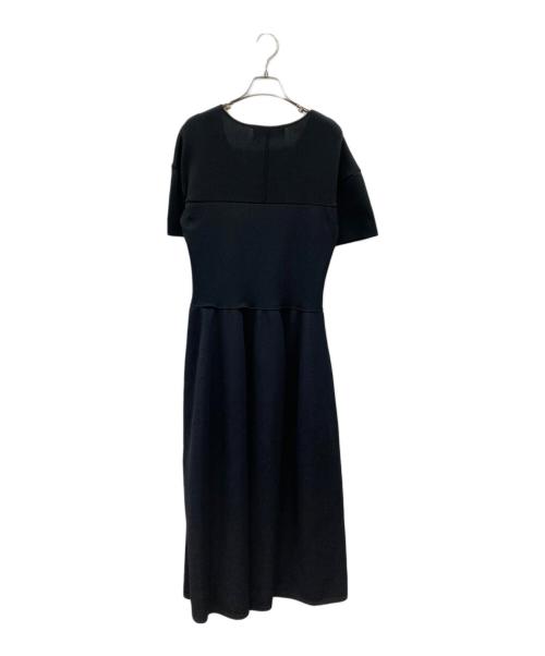 LE CIEL BLEU（ルシェルブルー）LE CIEL BLEU (ルシェルブルー) Knitted V Dress ブラック サイズ:36の古着・服飾アイテム