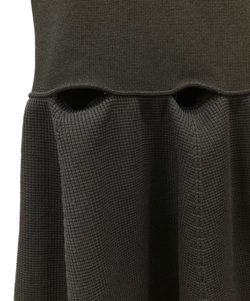 LE CIEL BLEU（ルシェルブルー）LE CIEL BLEU (ルシェルブルー) Knitted V Dress ブラック サイズ:36の古着・服飾アイテム