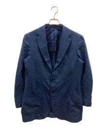 BEAMS F（ビームスエフ）の古着「ミックスファブリック ソリッド ジャケット」｜ネイビー