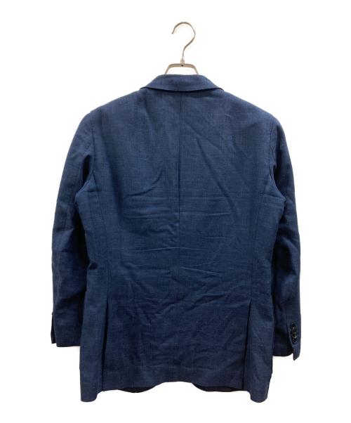 BEAMS F（ビームスエフ）BEAMS F (ビームスエフ) ミックスファブリック ソリッド ジャケット ネイビー サイズ:46の古着・服飾アイテム