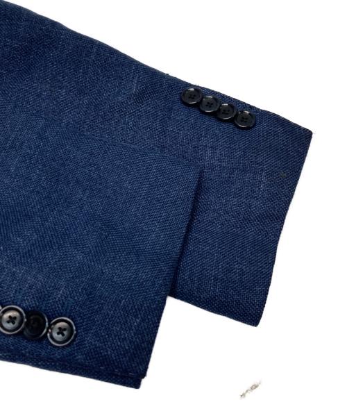 BEAMS F（ビームスエフ）BEAMS F (ビームスエフ) ミックスファブリック ソリッド ジャケット ネイビー サイズ:46の古着・服飾アイテム