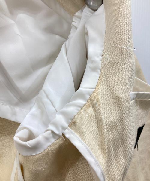 COMME des GARCONS（コムデギャルソン）COMME des GARCONS (コムデギャルソン) リネンテーラードジャケット アイボリー サイズ:不明（実寸参照）の古着・服飾アイテム