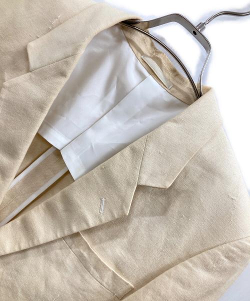 COMME des GARCONS（コムデギャルソン）COMME des GARCONS (コムデギャルソン) リネンテーラードジャケット アイボリー サイズ:不明（実寸参照）の古着・服飾アイテム