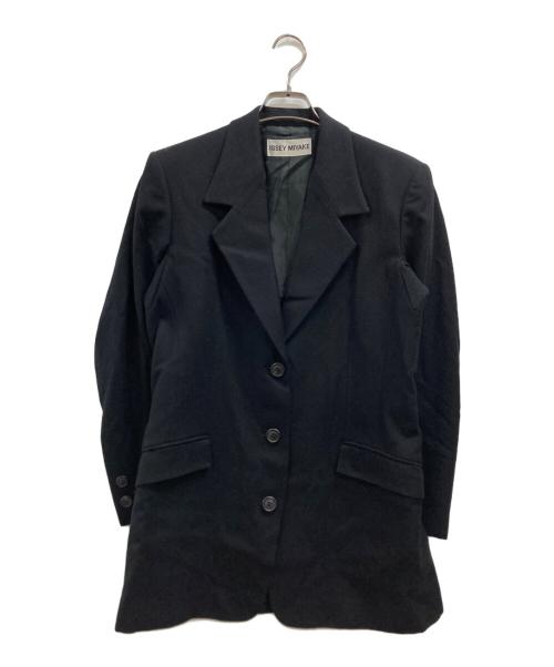 ISSEY MIYAKE（イッセイミヤケ）ISSEY MIYAKE (イッセイミヤケ) ウール3Bテーラードジャケット ブラック サイズ:Mの古着・服飾アイテム