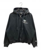 Aape BY A BATHING APEエーエイプ バイ アベイシングエイプ）の古着「moonface zip-up hoodie」｜ブラック