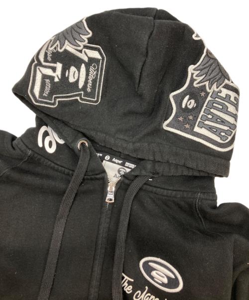 Aape BY A BATHING APE（エーエイプ バイ アベイシングエイプ）Aape BY A BATHING APE (エーエイプ バイ アベイシングエイプ) moonface zip-up hoodie ブラック サイズ:Lの古着・服飾アイテム