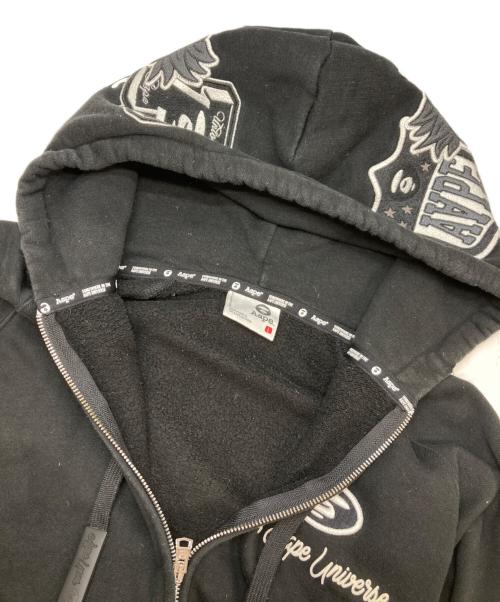 Aape BY A BATHING APE（エーエイプ バイ アベイシングエイプ）Aape BY A BATHING APE (エーエイプ バイ アベイシングエイプ) moonface zip-up hoodie ブラック サイズ:Lの古着・服飾アイテム