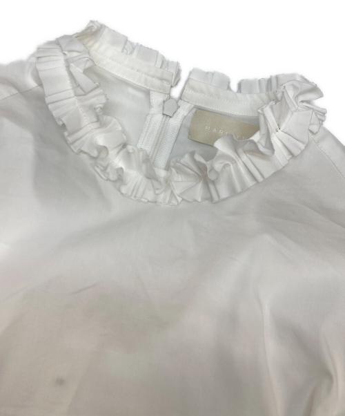 MARILYN MOON（マリリンムーン）MARILYN MOON (マリリンムーン) タックフリルブラウス ホワイト サイズ:不明(実寸参照)の古着・服飾アイテム