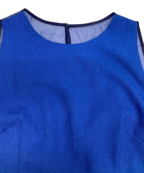 La TOTALITE（ラ ト―タリテ）La TOTALITE (ラ ト―タリテ) バックシャンアイラインワンピース ブルー サイズ:38の古着・服飾アイテム