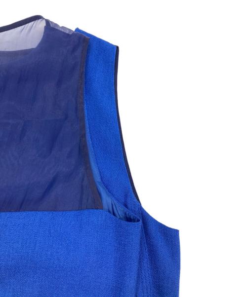 La TOTALITE（ラ ト―タリテ）La TOTALITE (ラ ト―タリテ) バックシャンアイラインワンピース ブルー サイズ:38の古着・服飾アイテム
