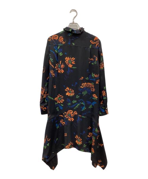 TORY BURCH（トリーバーチ）TORY BURCH (トリーバーチ) ボタニカルフリルワンピース ブラックの古着・服飾アイテム