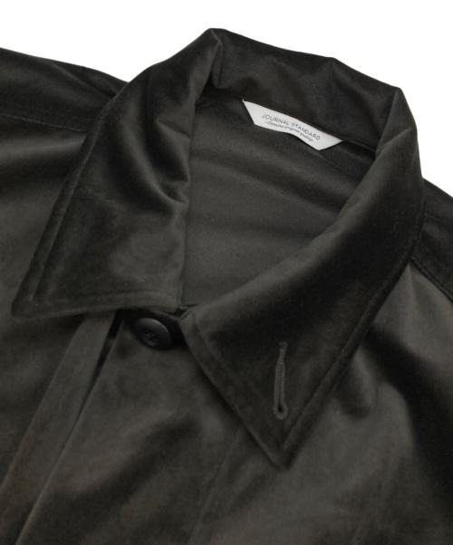 JOURNAL STANDARD（ジャーナルスタンダード）JOURNAL STANDARD (ジャーナルスタンダード) トリコット ベロア フェード BDU シャツジャケット ブラウン サイズ:Lの古着・服飾アイテム