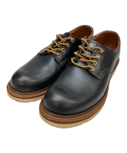 RED WING（レッドウィング）RED WING (レッドウィング) ワークオックスフォード・ラウンドトゥ ブラック サイズ:27.5の古着・服飾アイテム
