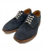 Tricker'sトリッカーズ）の古着「スエードウィングチップシューズ」｜ネイビー