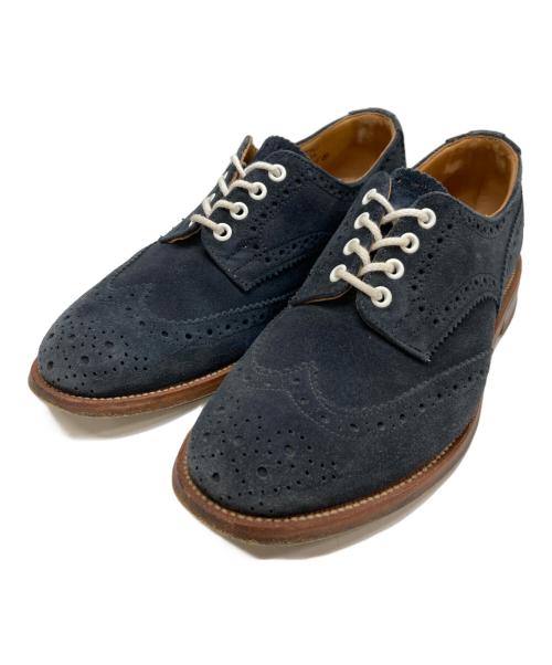 Tricker's（トリッカーズ）Tricker's (トリッカーズ) スエードウィングチップシューズ ネイビー サイズ:8Wの古着・服飾アイテム