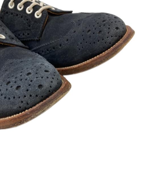 Tricker's（トリッカーズ）Tricker's (トリッカーズ) スエードウィングチップシューズ ネイビー サイズ:8Wの古着・服飾アイテム