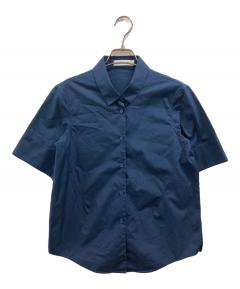 中古・古着通販】PRADA (プラダ) スカーフカラーシルクブラウス ブルー