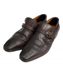Santoni（サントーニ）の古着「モンクストラップシューズ」｜ブラウン