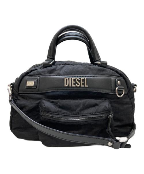 DIESEL（ディーゼル）DIESEL (ディーゼル) LOGOS TOP HANDLE/2WAYショルダーバッグ ブラックの古着・服飾アイテム