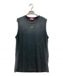 DIESEL（ディーゼル）の古着「T-BRICO-NEW/ノースリーブカットソー」｜グレー