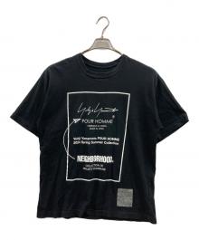 NEIGHBORHOOD×Yohji Yamamoto pour homme（ネイバーフッド×ヨウジヤマモト プールオム）の古着「プリントショートスリーブ」｜ブラック