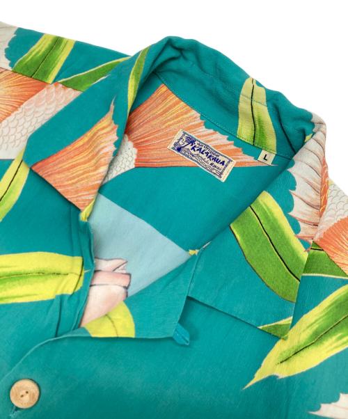 Sun Surf（サンサーフ）Sun Surf (サンサーフ) SPECIAL EDITION “ RED SNAPPER”アロハシャツ ブルー サイズ:Lの古着・服飾アイテム