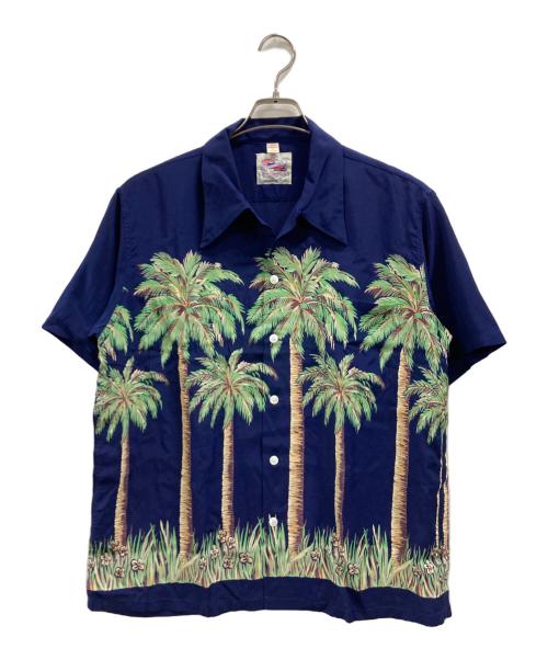 Sun Surf（サンサーフ）Sun Surf (サンサーフ) アロハシャツ グリーン×ネイビー サイズ:Lの古着・服飾アイテム