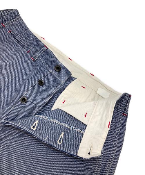 SUGAR CANE（シュガーケーン）SUGAR CANE (シュガーケーン) ヒッコリーパンツ ホワイト×ネイビー サイズ:W34×L34の古着・服飾アイテム