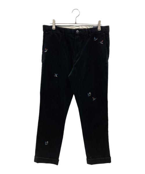 POLO RALPH LAUREN（ポロ・ラルフローレン）POLO RALPH LAUREN (ポロ・ラルフローレン) ストレッチ スリム フィット スキーヤー コーデュロイ パンツ ブラック サイズ:34/32の古着・服飾アイテム
