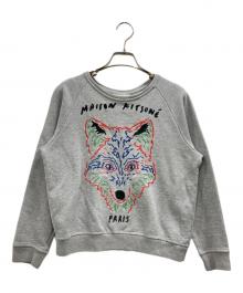 maison kitsune（メゾンキツネ）の古着「フォックス刺繍トレーナー」｜グレー
